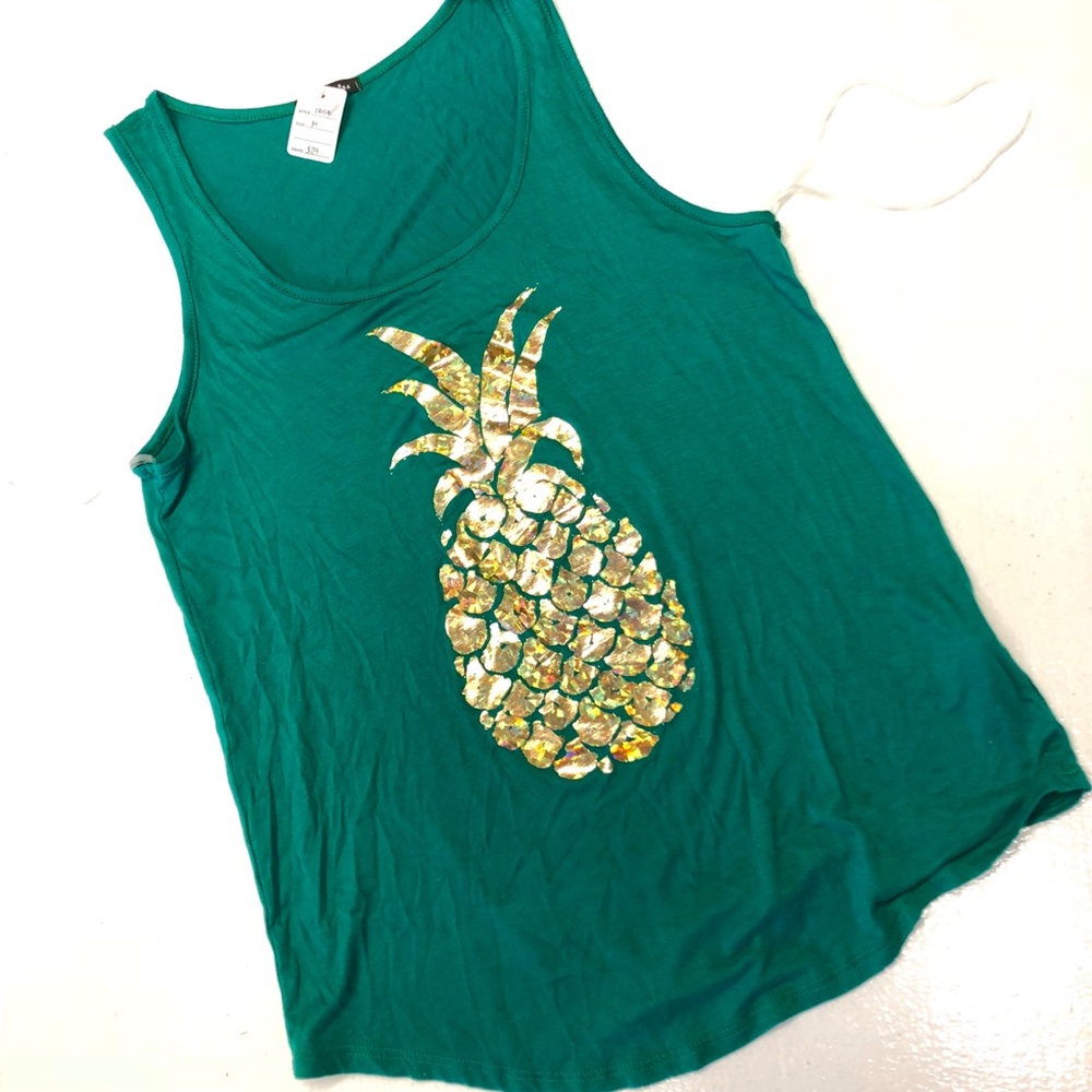 Chiffon Blouse: Pineapple Tank